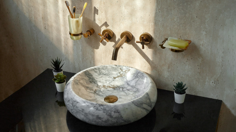 Мраморная раковина Ronda из серого камня Statuarietto ИТАЛИЯ 003161111 для ванной комнаты_5