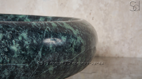 Мраморная раковина Ronda из зеленого камня Verde Lotus ИНДИЯ 003171111 для ванной комнаты_4
