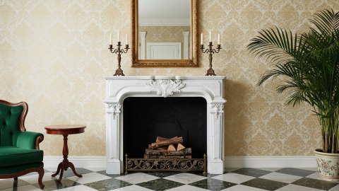 Каменный портал белого цвета для облицовки камина Rosabel из мрамора Bianco Extra 172111401_4