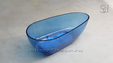 Ванна Rosio из голубого акрилового стекла Clear Blue ИТАЛИЯ 500000151_2