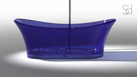 Фиолетовая ванна Sandra из акрилового стекла Blue Canoe  ИТАЛИЯ 068000151_1
