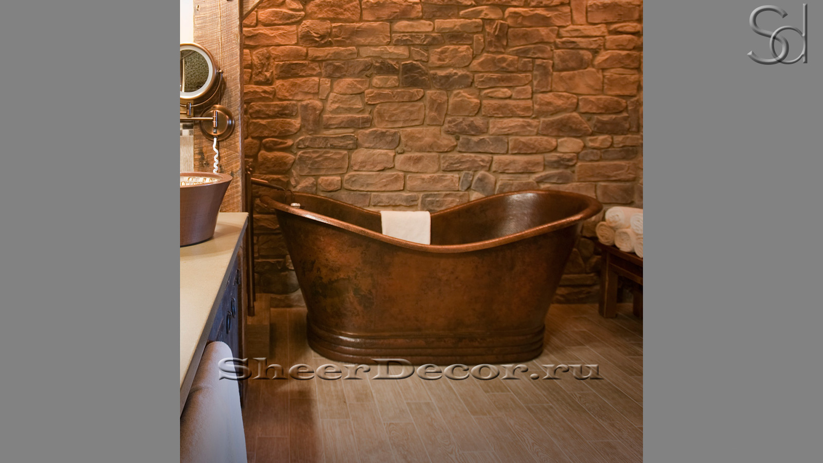 Дизайнерская ванна Sandra M24 из бронзы Bronze0683004524 производство ИНДОНЕЗИЯ_1
