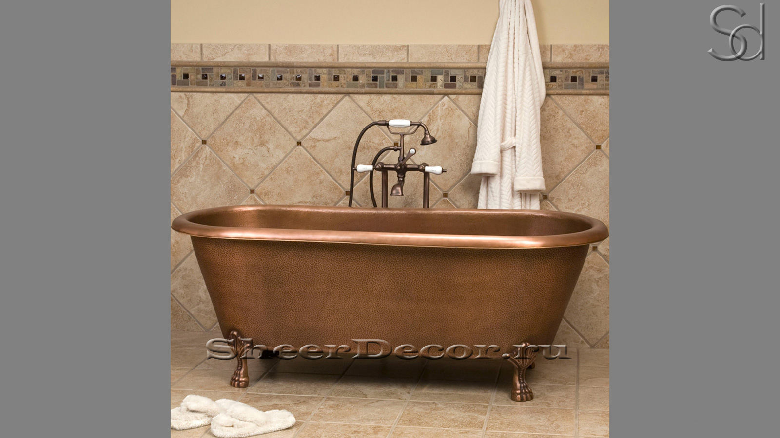Дизайнерская ванна Sandra M27 из бронзы Bronze0683008527 производство ИНДОНЕЗИЯ_1