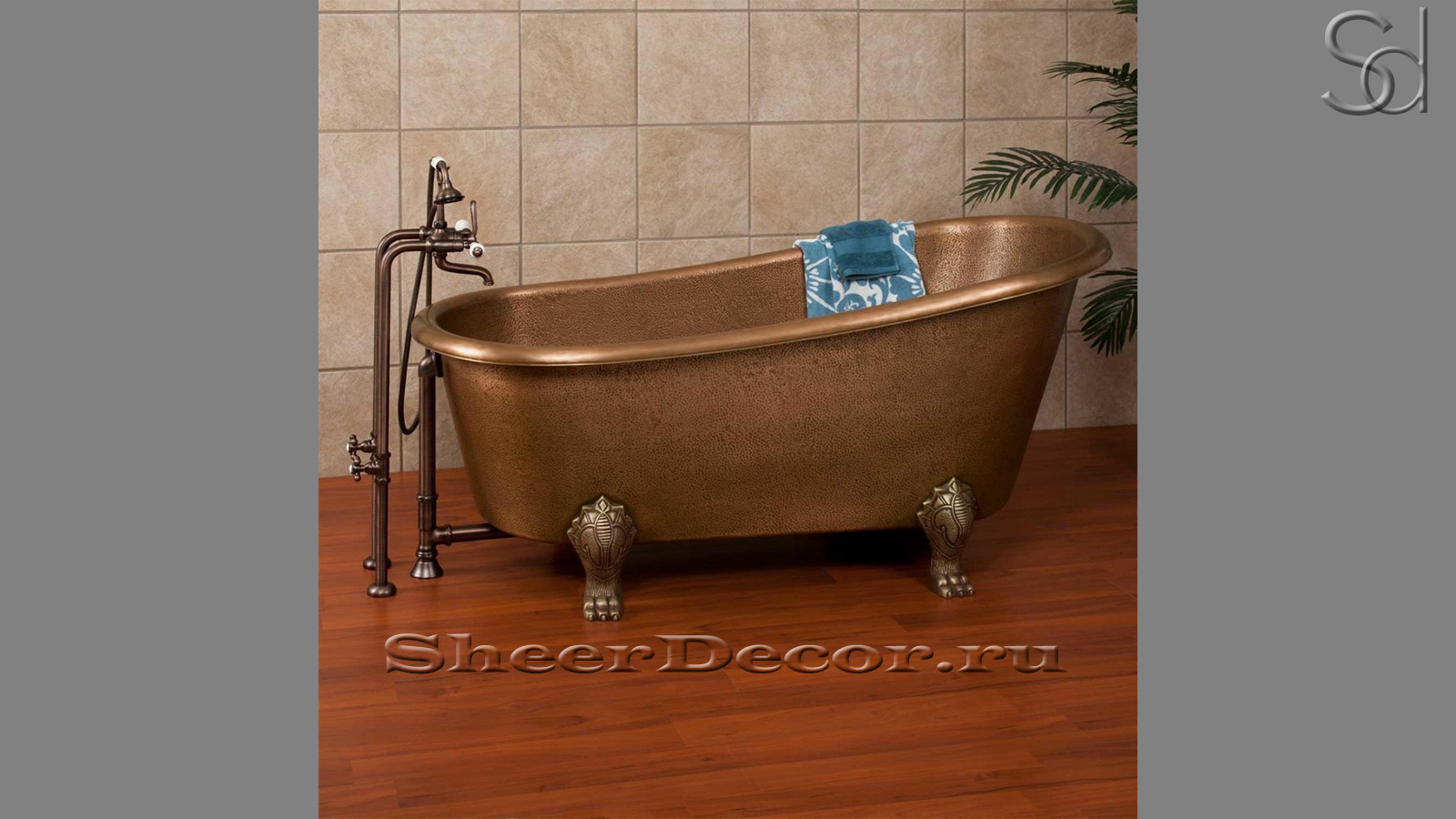 Эксклюзивная бронзовая ванна Sandra M14 Bronze 0683008514 производство ИНДОНЕЗИЯ_1