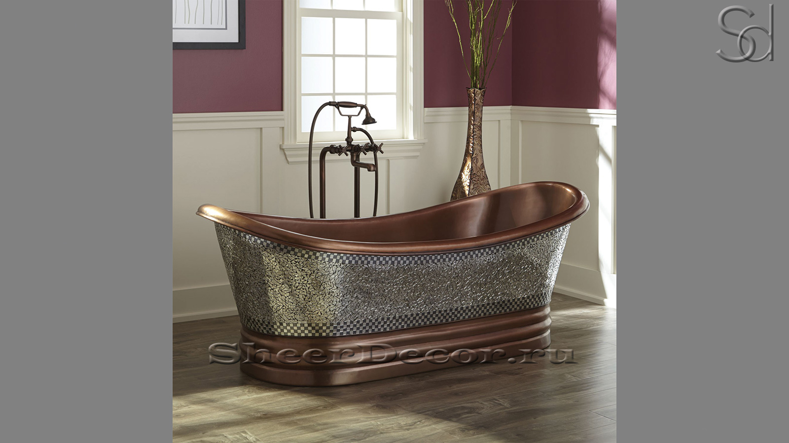 Дизайнерская ванна Sandra M17 из бронзы Chrome Bronze0683036517 производство ИНДОНЕЗИЯ_1