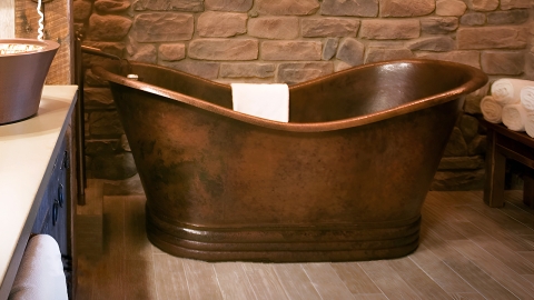 Элитная ванна Sandra M24 из меди Copper 0682004524 производство ИНДОНЕЗИЯ_2