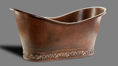Элитная ванна Sandra M22 из меди Copper 0682008522 производство ИНДОНЕЗИЯ_1