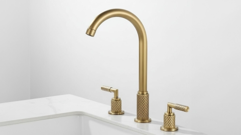 Настольный смеситель для раковины Sentar Hook из латуни сорта Brass Brushed ИНДИЯ 933353102_4