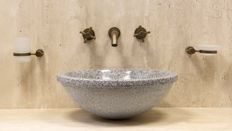 Гранитная раковина Sfera M4 из белого камня Blacksnow КИТАЙ 001006014 для ванной комнаты_6