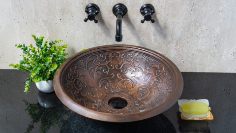 Кованая раковина Sfera M50 из бронзы Bronze ИНДОНЕЗИЯ 0013004150 для ванной_3