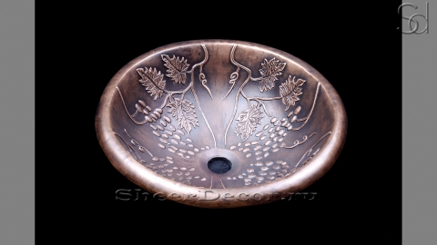 Кованая раковина Sfera M49 из бронзы Bronze ИНДОНЕЗИЯ 0013004149 для ванной_1