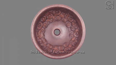 Кованая раковина Sfera M28 из листовой меди Copper ИНДОНЕЗИЯ 0012004128 для ванной комнаты_1