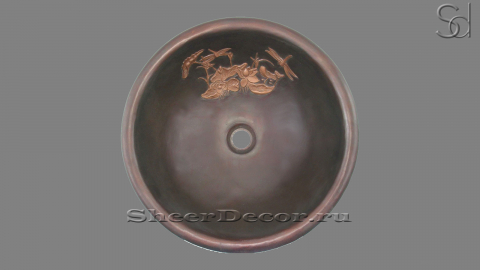 Кованая раковина Sfera M25 из листовой меди Copper ИНДОНЕЗИЯ 0012004125 для ванной комнаты_1