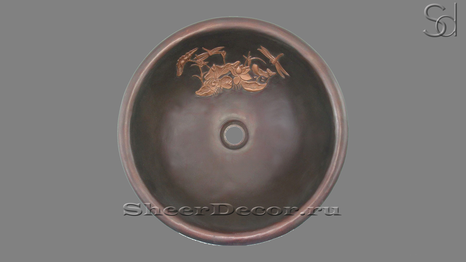 Кованая раковина Sfera M25 из листовой меди Copper ИНДОНЕЗИЯ 0012004125 для ванной комнаты_1