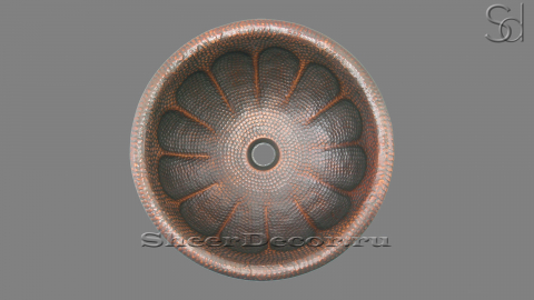 Кованая раковина Sfera M17 из листовой меди Copper ИНДОНЕЗИЯ 0012008117 для ванной комнаты_1