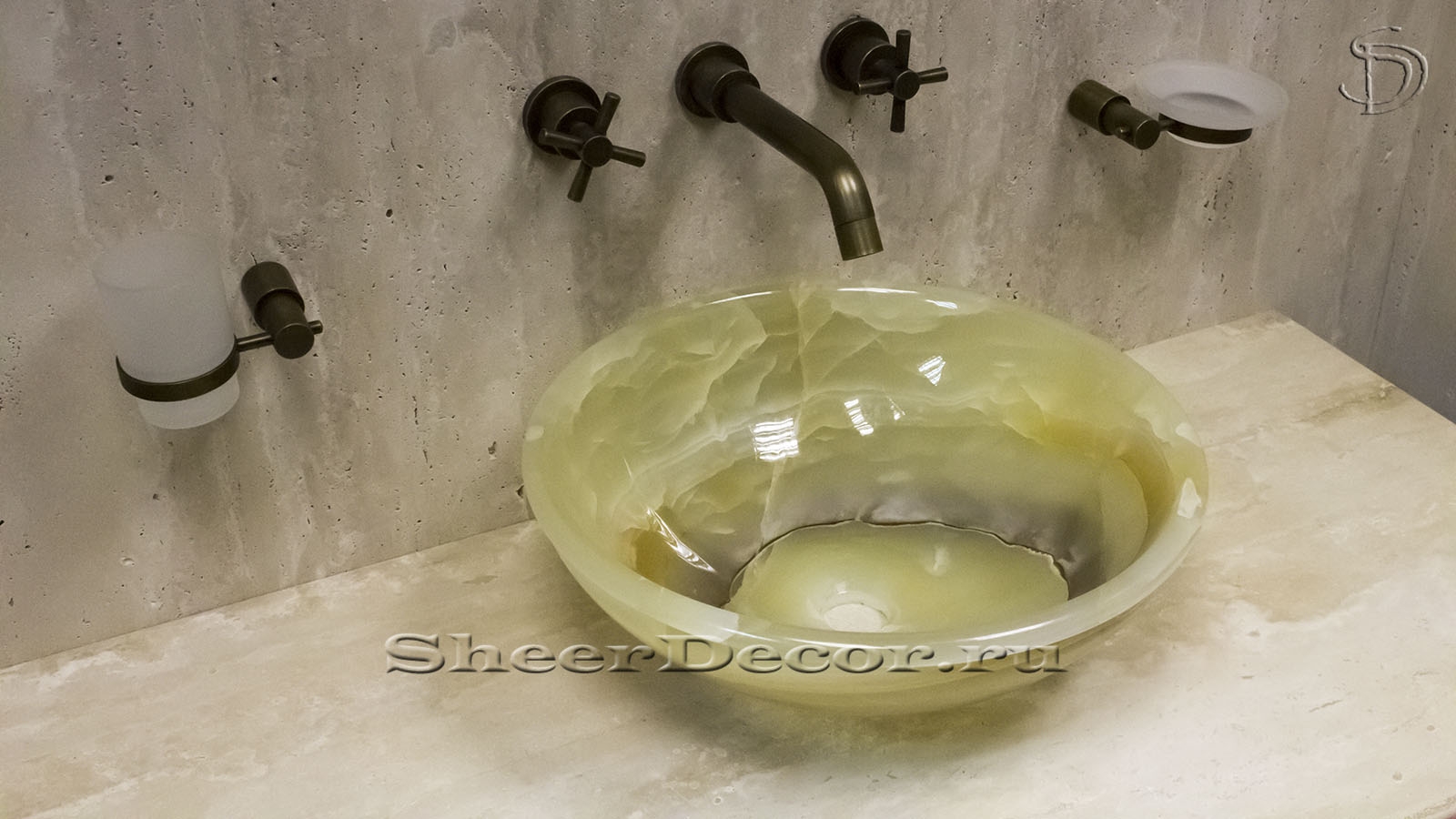 Накладная раковина Sfera Rim из зеленого оникса Green Onyx _1600_pixels_1 Зеленая раковина Sfera Rim из оникса Green Onyx в ванную комнату _1600_pixels_1