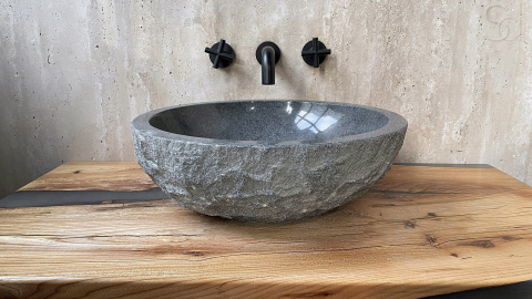 Гранитная раковина Sfera из серого камня Marengo ИСПАНИЯ 001017311 для ванной комнаты_2
