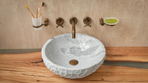 Мраморная раковина Sfera из белого камня Statuarietto ИТАЛИЯ 001161311 для ванной комнаты_7