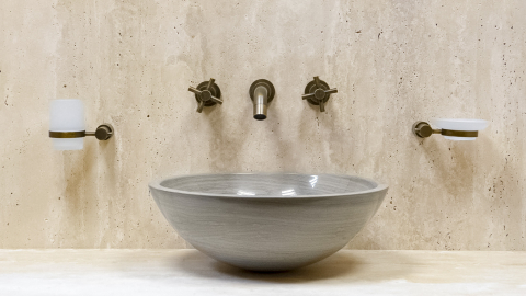 Мраморная раковина Sfera из коричневого камня Striato Eleganto ИНДИЯ 001098111 для ванной комнаты_6