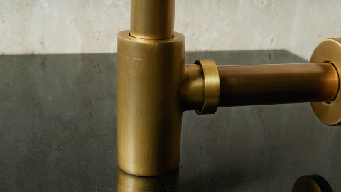 сифон Siris из латуни бронзового цвета Brass с брашированной фактурой 652400161_3