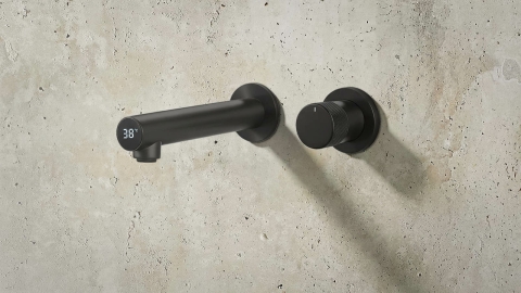 Настенный смеситель для раковины Solitario Smart из латуни сорта Black Brass ИНДИЯ 556401003_2