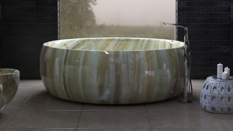 Эксклюзивная ванна Sussana из зеленого оникса Green Onyx 070033151_2