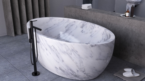 Каменная ванна Tala из белого мрамора Bianco Carrara 071005151_2