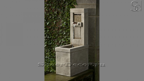 Гранитный питьевой фонтанчик серого цвета Terence Cube из камня сорта Marengo 091017453_1