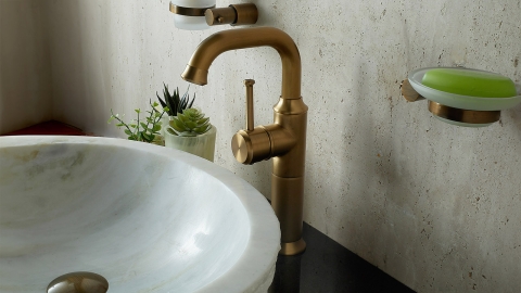 смеситель для раковины Till из латуни сорта Brass Brushed ИНДИЯ 672353101_1