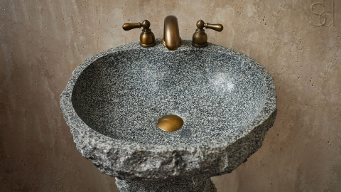 Гранитная раковина Muleta M2 из серого камня Marengo ИСПАНИЯ 613017312 для ванной комнаты_4