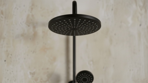 Настенная лейка для душа Treen Standard из латуни Black Brass_2