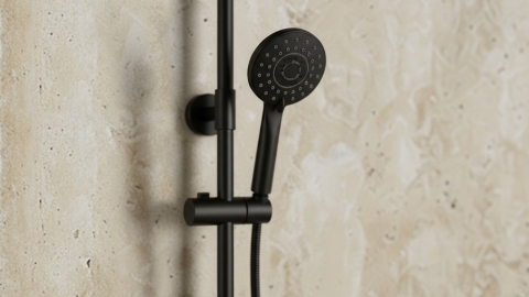 Настенная лейка для душа Treen Standard из латуни Black Brass_3