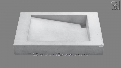 Серая раковина Trier M2 из архитектурного бетона Grey РОССИЯ 024000912 для ванной комнаты_1