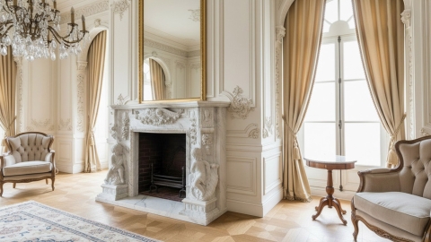 Мраморный портал белого цвета для отделки камина Vanda из натурального камня Bianco Extra 688111901_10