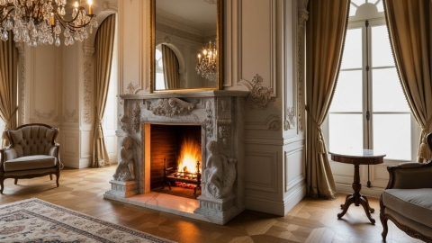 Мраморный портал белого цвета для отделки камина Vanda из натурального камня Bianco Extra 688111901_6