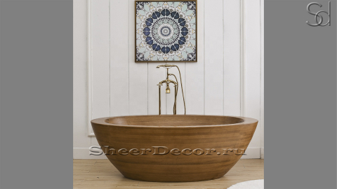 Оригинальная ванна Vanda из натурального дерева Bruno 499006151 коричневого цвета_1