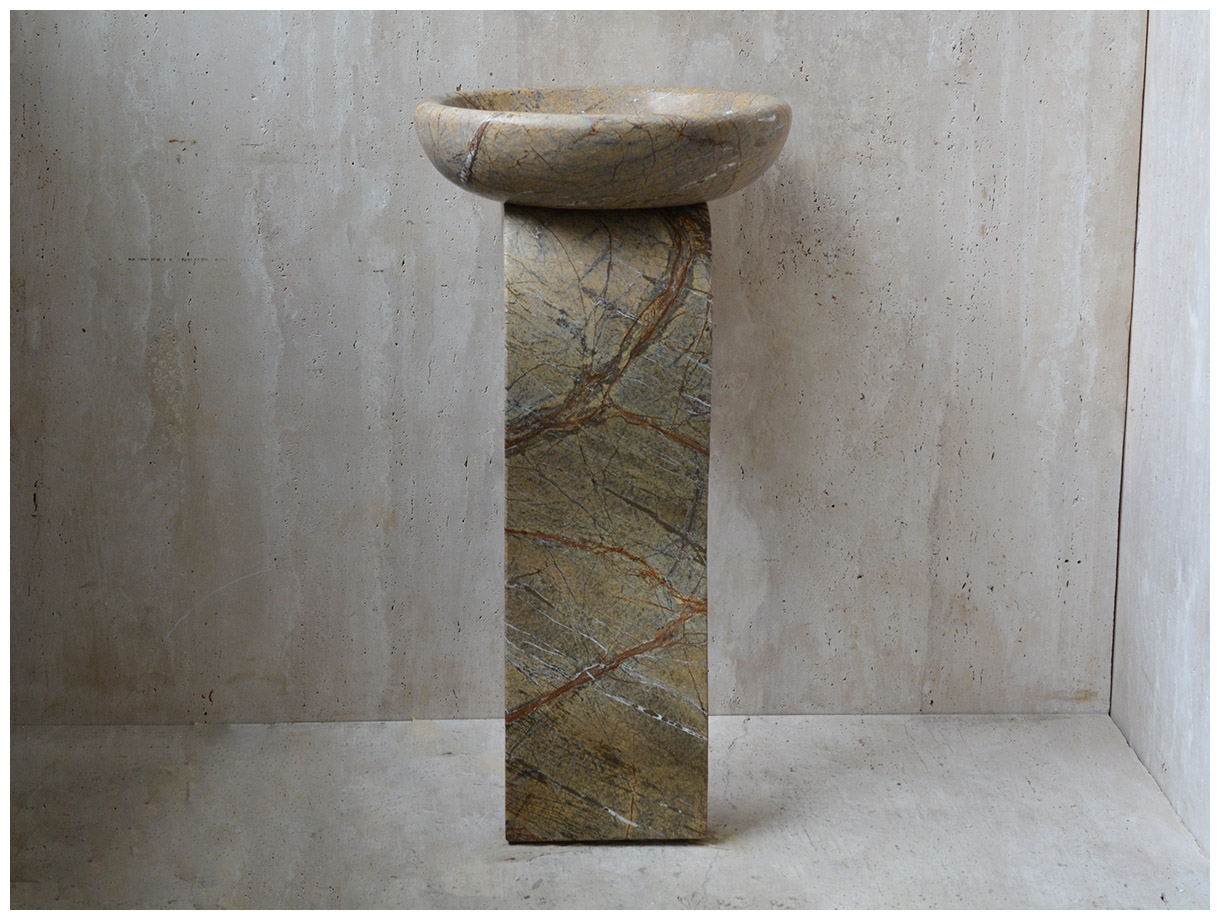 Мраморная ножка - пьедестал под раковину Vita из камня Sequoia green 697819121_9