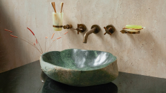 Мойка в ванную Piedra M340 из речного камня  Verde ИНДОНЕЗИЯ 00503011340_1