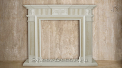 Каменный портал белого цвета для облицовки камина Pilar из мрамора Bianco Extra 606111901_3