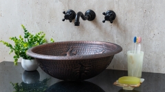 Кованая раковина Sfera M16 из листовой меди Copper ИНДОНЕЗИЯ 0012008116 для ванной комнаты_2