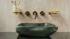 Раковина для ванной Piedra M341 из речного камня  Verde ИНДОНЕЗИЯ 00503011341_1