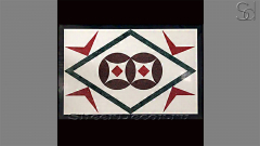 Мраморное панно прямоугольной формы Damian Standard из бежевого натурального камня мрамора Crema Nova в сборе 026157181_1