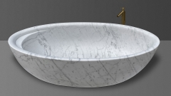 Каменная ванна Tala M5 из белого мрамора Bianco Carrara 071005155_1