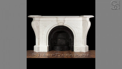 Мраморный портал белого цвета для отделки камина Bella из натурального камня Bianco Extra 254111401_3