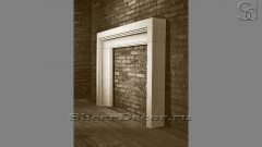 Декоративный портал бежевого цвета для облицовки камина Lepanto M33 из архитектурного бетона White C3 1393394033_1