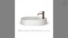 Белая раковина Margo M27 из архитектурного бетона Concrete White РОССИЯ 1003471127 для ванной комнаты_1
