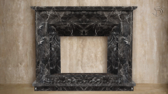 Каменный портал коричневого цвета для облицовки камина Mared из мрамора Emperador Dark 511042901_3