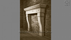 Каминный портал бежевого цвета для отделки камина Faina M5 из декоративного бетона White C2 136338405_2
