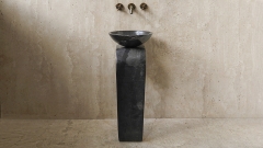 Мраморная ножка - пьедестал под раковину Vita из камня Grey Marquina 697040121_1