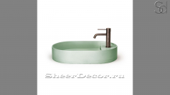 Накладная раковина Margo M27 из зеленого бетона Concrete Menthol РОССИЯ 1008101127 для ванной комнаты_1